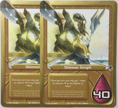 NOSTALGIX 2X 1ST. EDITION SHIMMER SERAPH 167/167 HEROES NEAR MINT