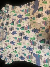 womens winter/christmas scrubtop 3xl