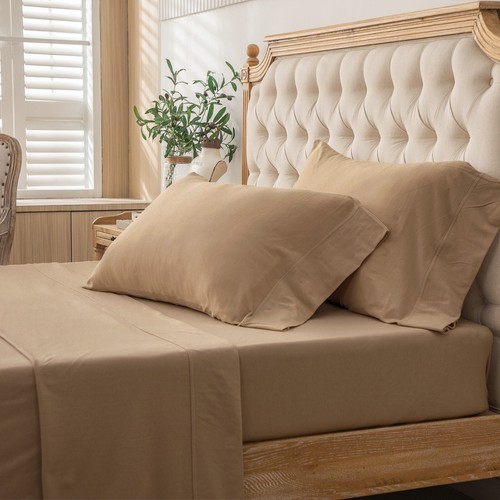 Ultra Soft Jersey T-Shirt Cotton Deep Pocket Sheets Set 4pc Bedding Q/K/F/T/CK - Picture 178 of 182