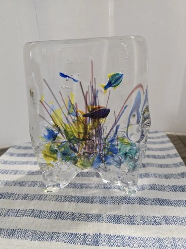 Handmade Murano Vintage  Glass Aquarium Tropical Fish.