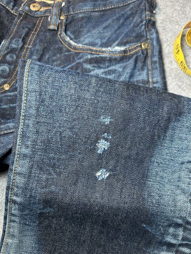 Exposed Selvedge Raw Denim Prps Size 30 X 33” Button Fly Creases Fade Designer - Picture 12 of 14