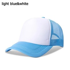 Mens Womens Trucker Hat Mesh Back Plain Solid Snapback Baseball Cap Blank Visor