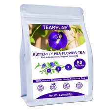 - Butterfly Pea Flower Tea - 50 Count Butterfly Pea Flower Tea Bags - Natural...