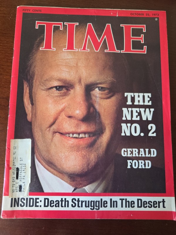 Time Magazine October 22, 1973 Gerald Ford The New No. 2 -full magazine