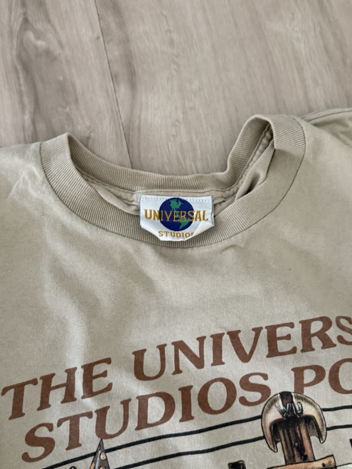 Vintage Universal Studios Post Shirt Mens L XL Comic Art 1996 90s, Single Stitch