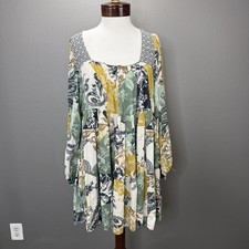 By Anthropologie Tiered Mini Dress Sz S Boho Flowy Ruffle Cottagecore Women's