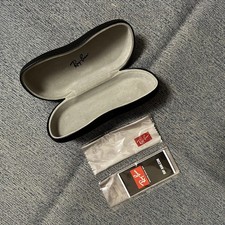 Ray-Ban Sunglass Eyeglass Large Clamshell Case Sunglasses Two Dust Cloths
