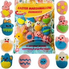 Gomitas de malvavisco de Pascua 10 diseños diferentes, 4,5 OZ