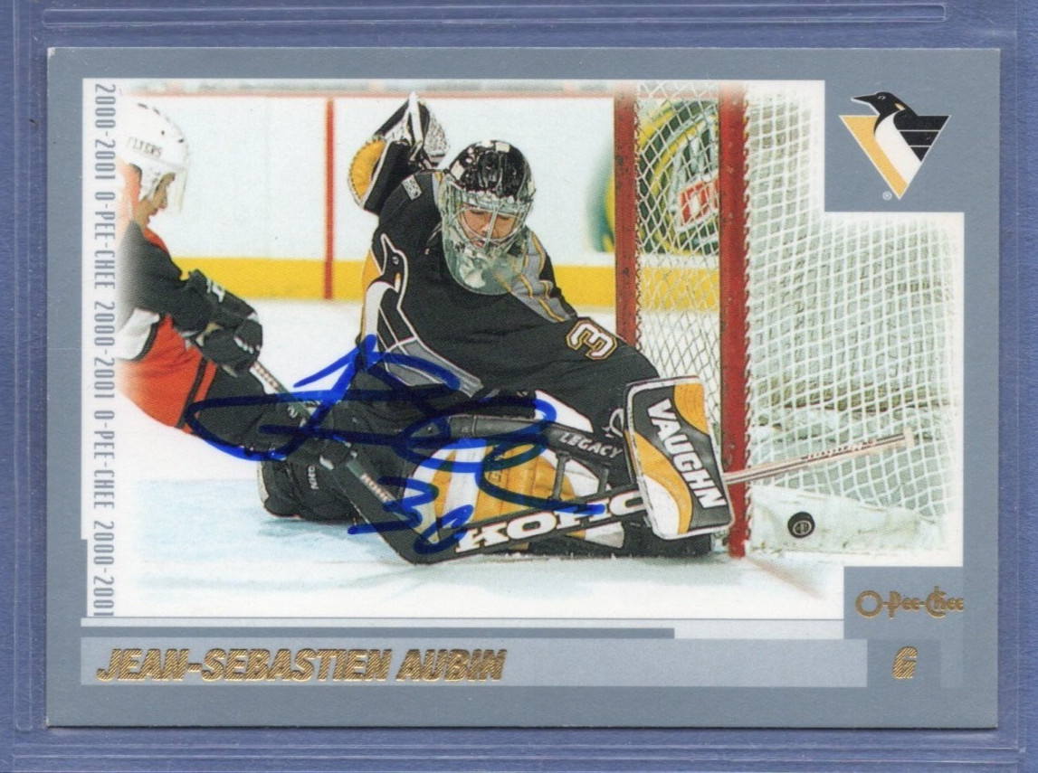 2000-01 O-Pee-Chee/OPC * Jean-Sebastien Aubin * Card #238 * SIGNED/AUTO