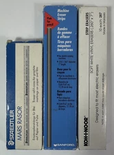 Vintage Electric Machine Eraser Strips Koh-I-Noor Staedtler Sanford Lot As Is