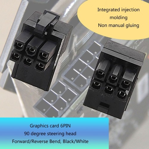 90Degree Graphics Card Elbow 6pin Graphics Card Elbow Buckle Connectors - Afbeelding 2 van 10