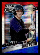 2014 Panini Prizm Draft Picks #27 Jake Peter Prizms Red White and Blue Pulsar