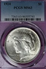 1924 PCGS MS64 PEACE DOLLAR #B52709