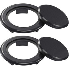 Bememo 2 Sets 2 Inch Patio Table Umbrella Hole Ring Plug and Cap 2 Set, black