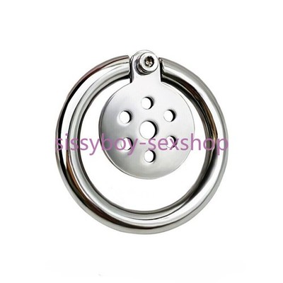 Male Stainless Steel Chastity Device Flat Cage Men 40mm Ring Men Metal Lock Belt
