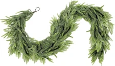 Real Touch Pine Garland Realistic Christmas Greenery Garland for Table Mantle