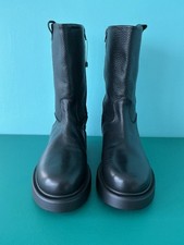 Men’s 8 By YOOX black Leather Boots Brand New Size 44/9.05
