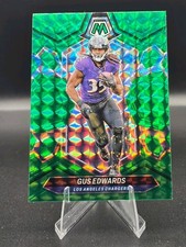 2024 Panini Mosaic - Gus Edwards #121 Green Mosaic Prizm