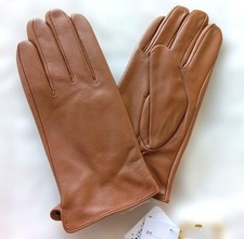 Lamb Leather Ladies Gloves Camel L Size