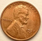 1937-S  Uncirculated RB Red/Brown - Lincoln Wheat Cent ~ B717