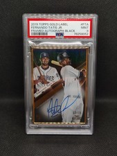 2019 Topps Gold Label Fernando Tatis Rookie Black Framed Auto /75 Padres PSA 9