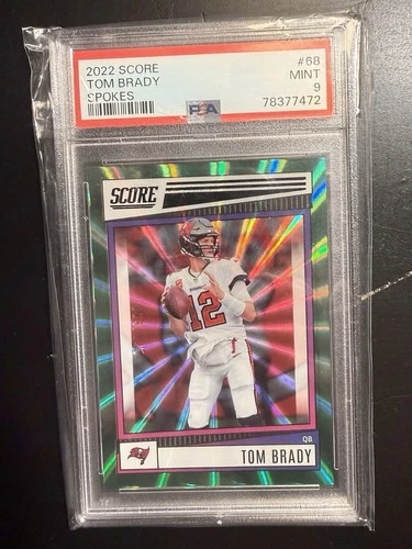 2022 Panini Score Tom Brady #68 Spokes /125 PSA 9 Buccaneers NFL