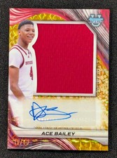 2024-25 Bowman University ACE Bailey GOLD AUTO /50 Prospect Jumbo Relic Rookie