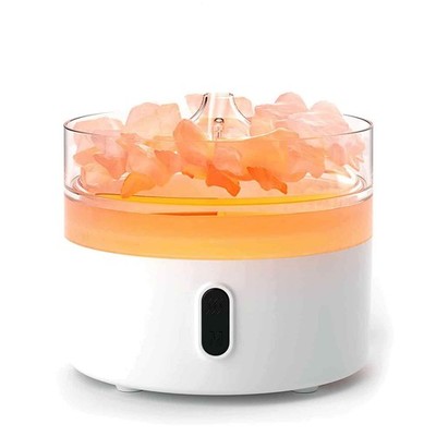 Himalaya Salz Aroma Diffusor - Nachtlicht - USB-C - Flammeneffekt (Salz enthalten)