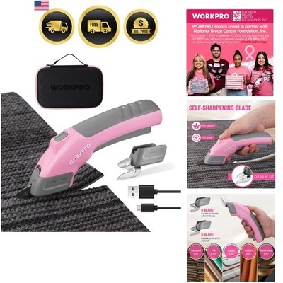 4V Cordless Electric Scissors With 2 blades, Fabric, Leather, Carpet and Card...