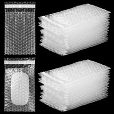 300 Pcs Clear Self Sealing Bubble Cushion Bags Double Wall Bubble Pouch Bag Plas