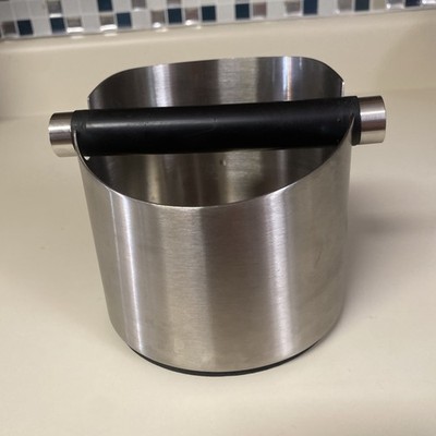 Dibtsa Espresso Knock Box SS Metal Coffee Ground Bucket Storage