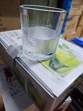 Set of 6 Glass Tumblers 330ml Clear Drinking Glasses Pressed Glass