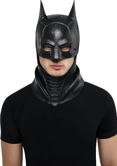 Men's DC Batman: The Batman Movie Deluxe Overhead Latex Mask, As Shown, One Size - Image 4 of 4