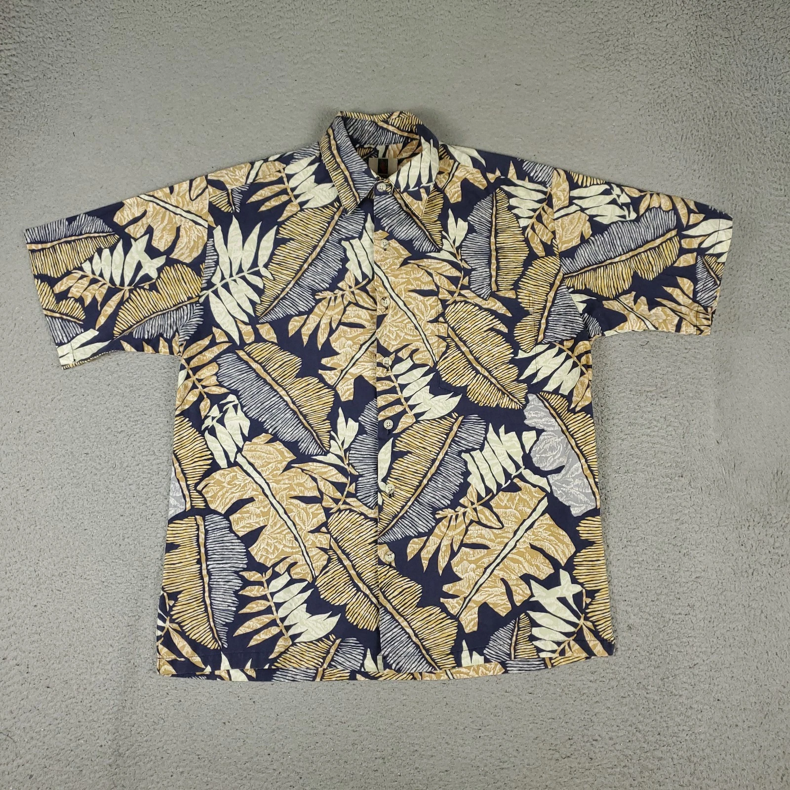 Tori Richard Shirt Mens Large Blue Beige Leaf Print Button Up Short Sleeve
Opens in a new window or