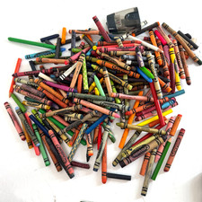 Huge Lot Vintage Crayola Crayons Craft Melt Bulk Art Supply Mixed Colors Set