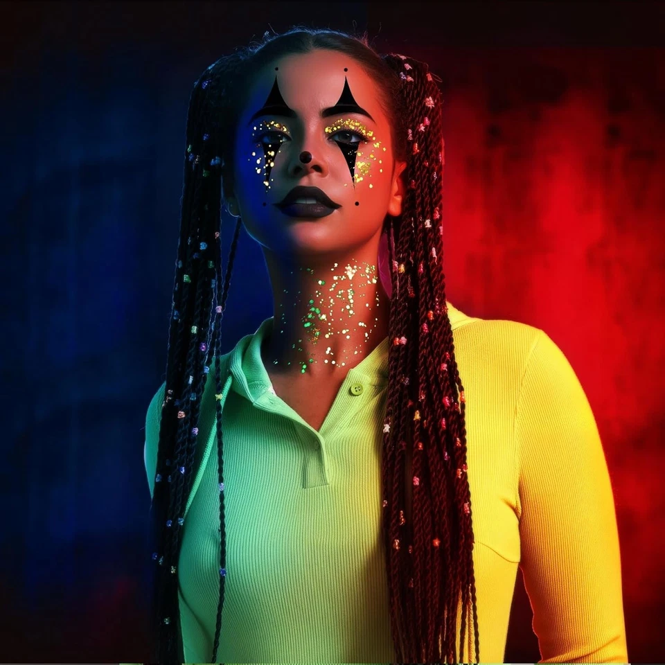 Glow in The Dark Glitter Gel Face Body Hair UV Black Light Rave Festival - Image 4 of 4