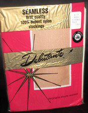 Vintage Nylon stockings DEBUTANTE CINNA-GLO BEIGE 10.5 A-7 900 Never worn