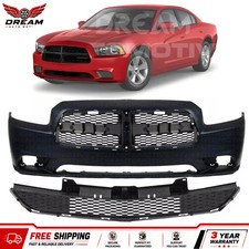 Front Bumper Cover Fascia Grille Assembly Kit For 2011-2014 Dodge Charger