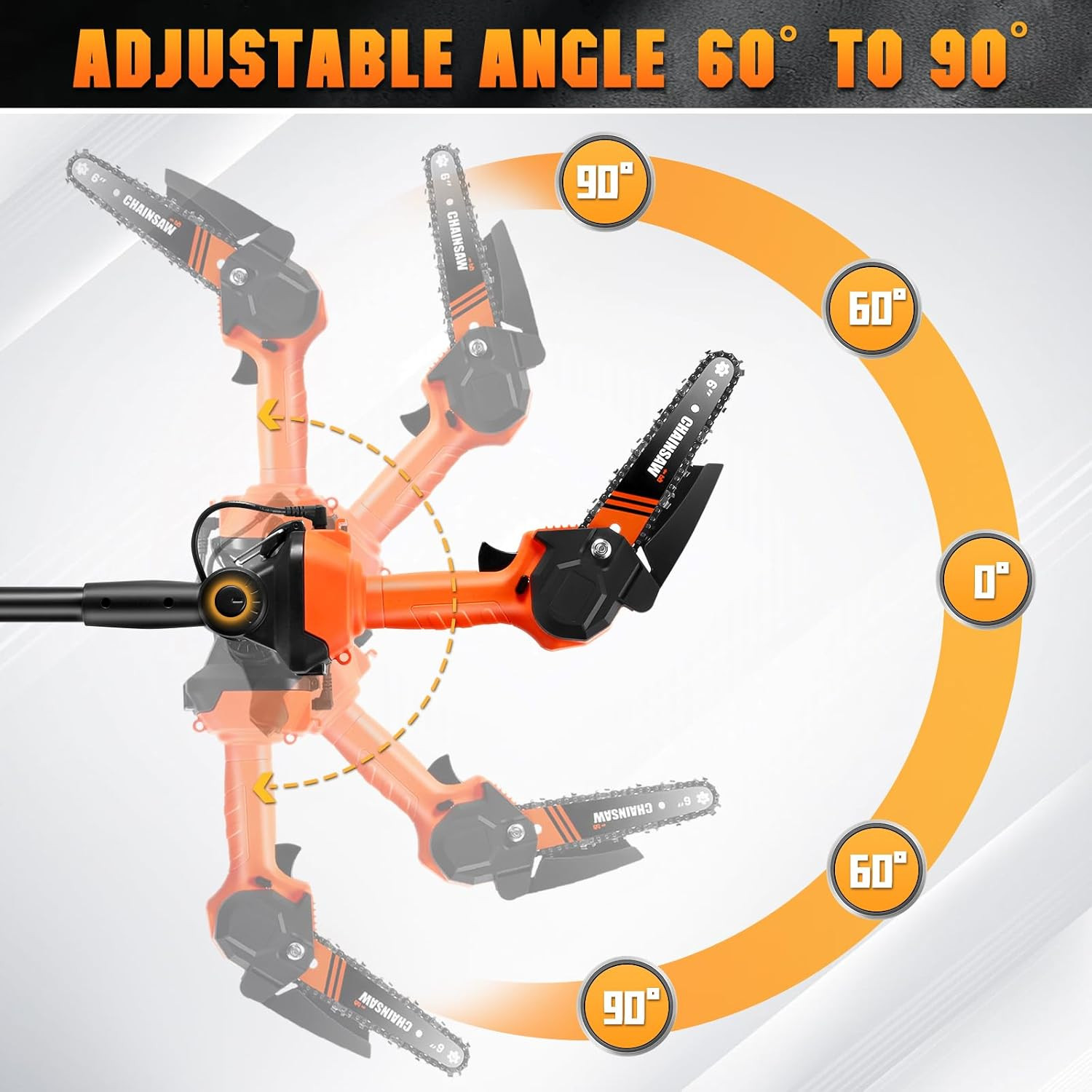 Motosega 2 in 1 a Batteria e Telescopica 6-8 Pollici - Offerta Speciale - 3