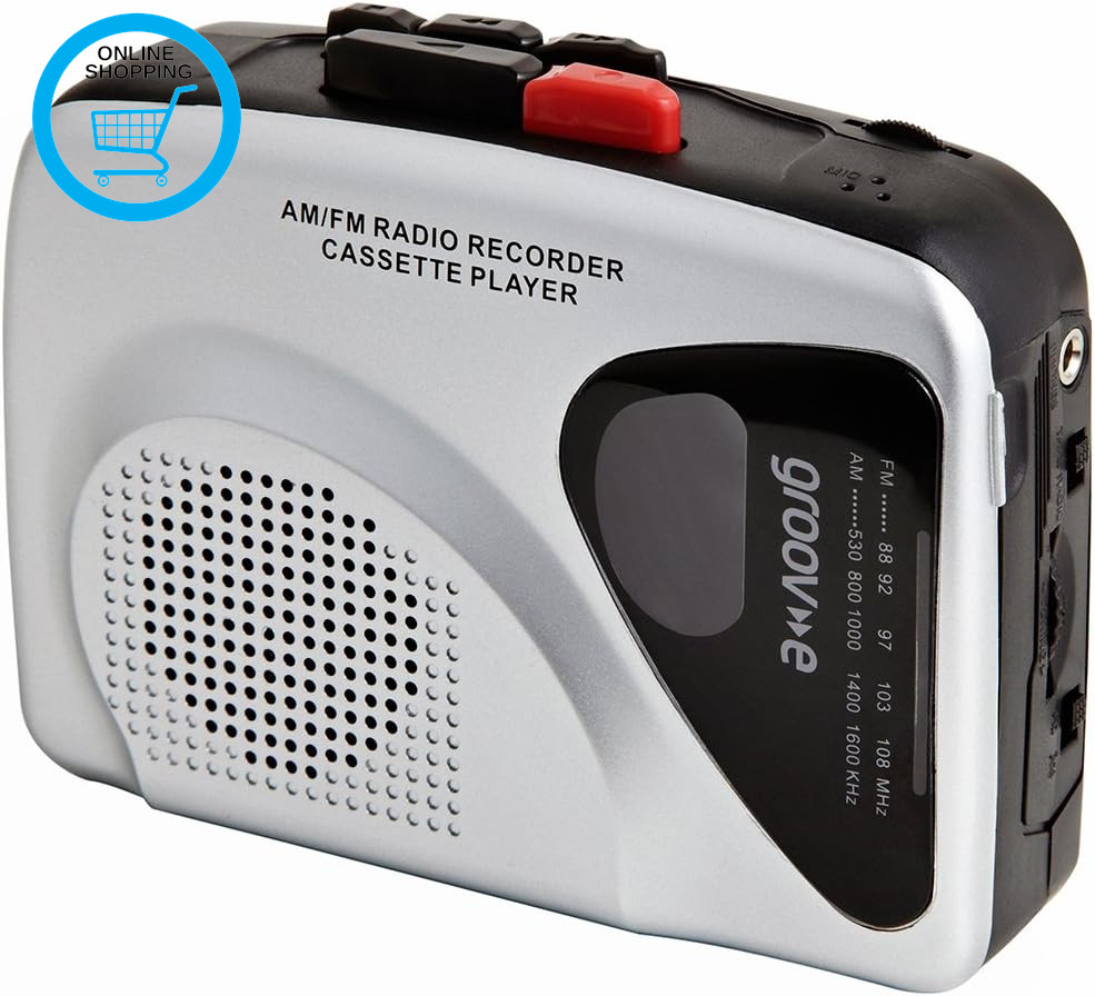 Retro Personal Cassette Player and Recorder with AM/FM Radio - Built-In Speaker