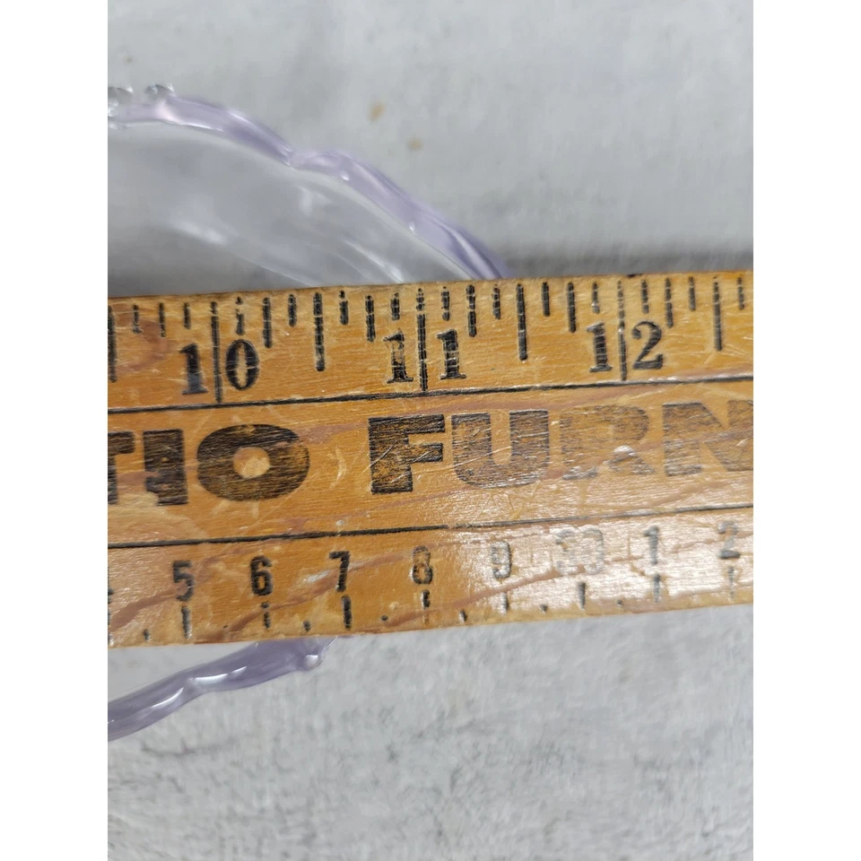 Clear Oval Serving Dish Platter With Scalloped Edge And Decorative Trim 11" - Image 4 of 4