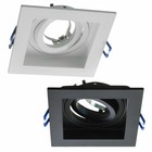 Porta-Spot Encastrable Orientable Carré 90mm Plafond Lampes LED GU10 GU5.3