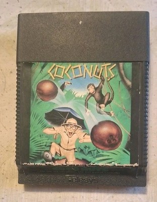 Atari 2600 1982 Telesys Coconuts Contacts Cleaned Tested And Working Game Only