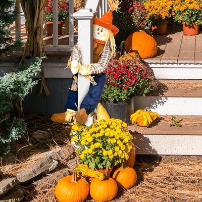 Thanksgiving Herbst Vogelscheuche 59'' Herbst Ernte Vogelscheuche Halloween Deko Garten