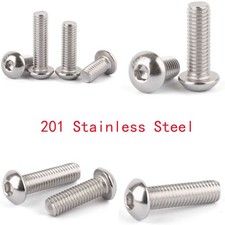 M12 201 Stainless Steel Allen Screws Hex Socket Round Pan Head Bolt