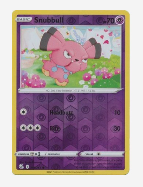 Pokemon - Snubbull - 115/264  - Reverse Holo - Fusion Strike - NM/M