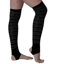 Tipi Toe Women's Knee-High Stirrup Yoga Socks with Open Heel Grip
