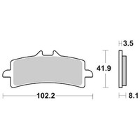 BeläGe Bremse Racing SBS 841 DS Dual Sinter Ducati Desmosedici RR 1000