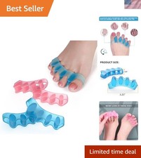 Sosede 4 Pcs Toe Separator,Bunion Corrector for Women Men Toe Spacers to Correct