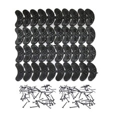 40 pcs Heel Plates Shoe Heel Taps Rubber Tips Sole Heel Repair Pad Replacemen...